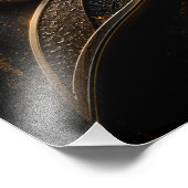 Impression Photo Affiche 3D de calligraphie abstraite métallique de (Coin)