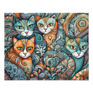Impression Photo affiche apaisante pour chats