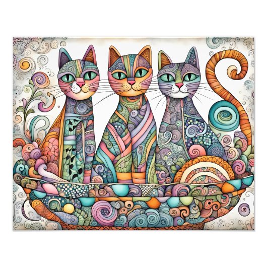 Impression Photo affiche apaisante pour chats (Devant)