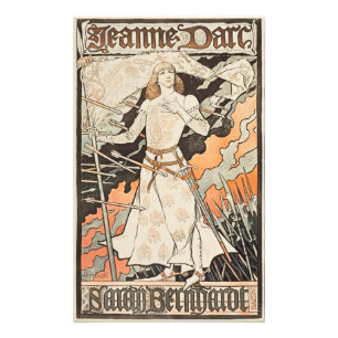 Impression Photo Affiche Art Nouveau Jeanne d'Arc Sarah Bernhardt