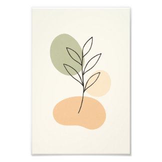Impression Photo Affiche d'art botanique minimaliste en ligne