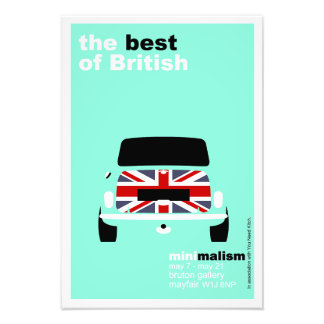 Impression Photo Affiche d'art minimaliste Mini Cooper originale cl