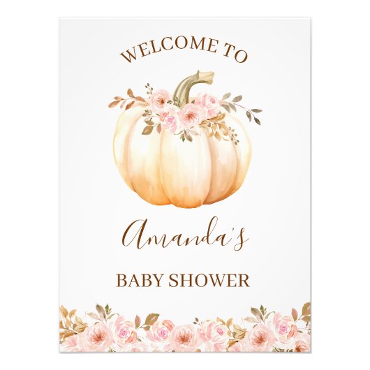 Impression Photo Affiche de bienvenue Baby shower Boho Little Citro (Devant)