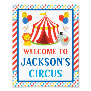 Impression Photo Affiche de bienvenue cirque ・ 8 x 10 Imprimer