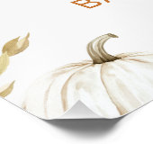 Impression Photo Affiche de bienvenue Citrouille Baby shower Automn (Coin)