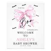 Impression Photo Affiche de bienvenue de Baby shower Coquette Pink  (Devant)