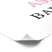 Impression Photo Affiche de bienvenue de Baby shower Coquette Pink  (Coin)