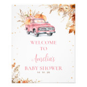 Impression Photo Affiche de bienvenue de Baby shower de camion Citr (Devant)