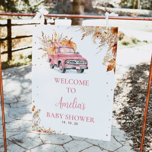 Impression Photo Affiche de bienvenue de Baby shower de camion Citr