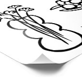 Impression Photo Affiche de bienvenue de Fête des mariées de dessin (Coin)