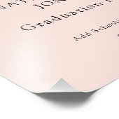 Impression Photo Affiche de bienvenue de la fête de graduation en a (Coin)