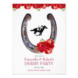 Impression Photo Affiche de bienvenue du Race Horse Derby Party