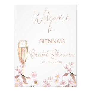 Impression Photo Affiche de bienvenue Fête des mariées Petals Prose