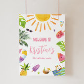 Impression Photo Affiche de bienvenue Fun Pool Party