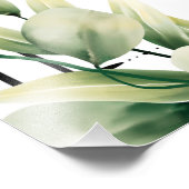 Impression Photo Affiche de bienvenue funéraire verte (Coin)