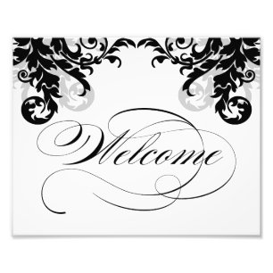 Impression Photo Affiche de bienvenue Mariage florissante 8x10 pour