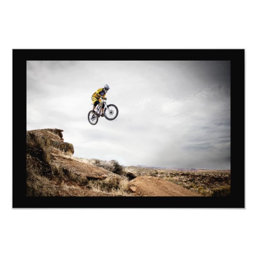 Impression Photo Affiche de biker BMX en saut (Devant)