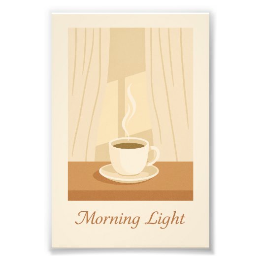 Impression Photo Affiche de café Lumière du matin (Devant)