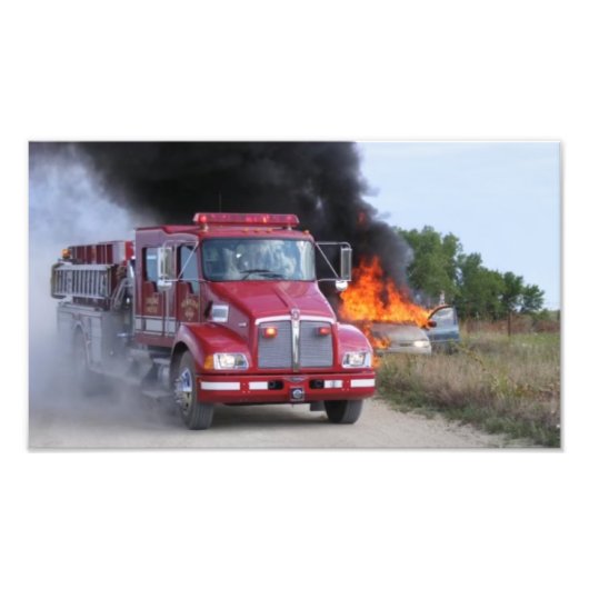 Impression Photo Affiche de camion de pompiers de Newkirk (Devant)