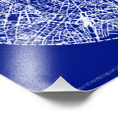 Impression Photo Affiche de carte de Paris circulaire de plan direc (Coin)