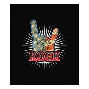 Impression Photo Affiche de concert de groupe de rock vintage USA 7