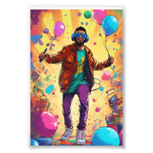 Impression Photo Affiche de concert hip hop des années 90 (Devant)