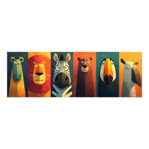 Impression Photo Affiche de couleur de la lignée d'animaux de safar