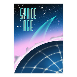 Impression Photo affiche de course spatiale des années 80