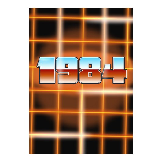 Impression Photo Affiche de dessin animé électronique 1984. (Devant)