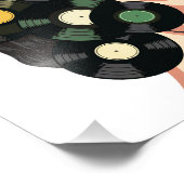 Impression Photo Affiche de disque vinyle rétro stylisée (Coin)