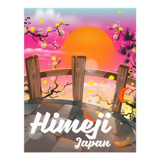 Impression Photo Affiche de fleurs de Himeji Japon. (Devant)