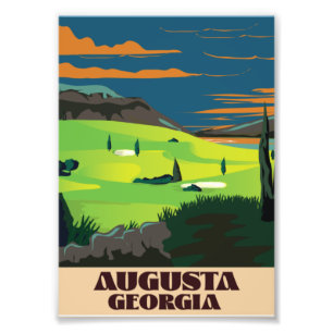 Impression Photo Affiche de golf d'Augusta Géorgie