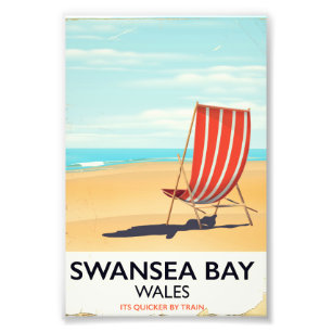 Impression Photo Affiche de la baie de Swansea au Pays de Galles au