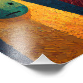 Impression Photo Affiche de la ligne d'animaux de safari couleur (Coin)