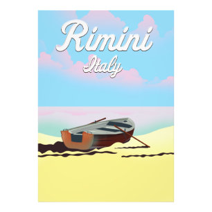 Impression Photo Affiche de la plage de Rimini Italie