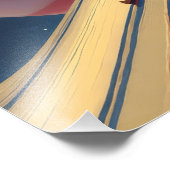 Impression Photo Affiche de lancement de fusée rétro - Espace vinta (Coin)