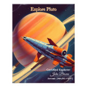 Impression Photo Affiche de lancement de fusée rétro - Espace vinta (Devant)