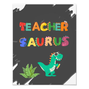 Impression Photo Affiche de l'enseignant Dinosaur
