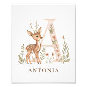 Impression Photo Affiche de lettre d'alphabet d'animal A pour nom d (Devant)