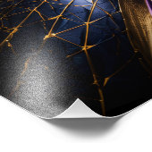 Impression Photo Affiche de luxe Violet de minuit Vortex Abstrait 3 (Coin)