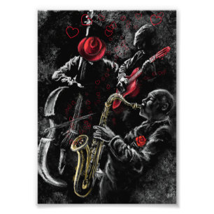 Impression Photo Affiche de musique jazz Groupe de jazz