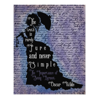 Impression Photo Affiche de silhouette de citation d'Oscar Wilde