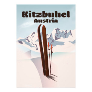 Impression Photo affiche de ski autrichienne de kitzbuhel