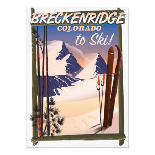 Impression Photo Affiche de ski de Breckenridge, Colorado