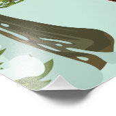 Impression Photo Affiche de ski de Nagano Japon (Coin)