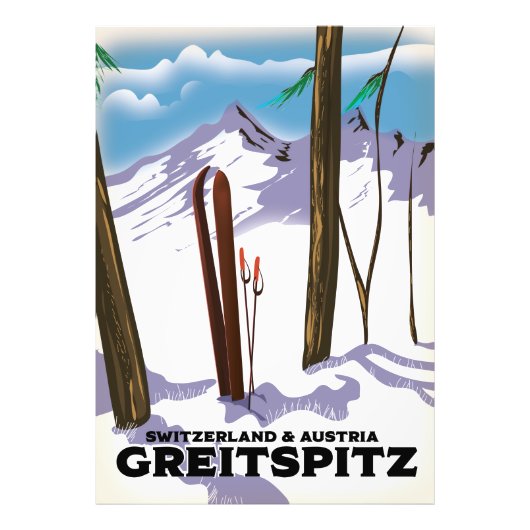 Impression Photo Affiche de ski Greitspitz Suisse & Autriche (Devant)