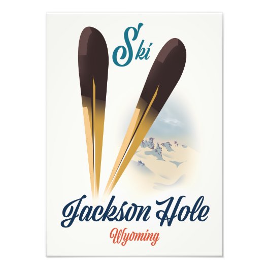 Impression Photo Affiche de ski Jackson Hole Wyoming (Devant)