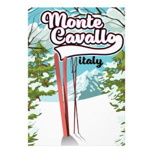 Impression Photo affiche de ski monte cavallo Italie