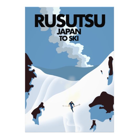 Impression Photo Affiche de ski Rusutsu Japon (Devant)