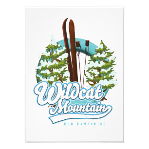 Impression Photo Affiche de ski Wildcat Mountain New Hampshire